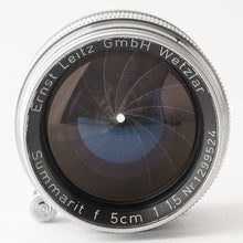 画像をギャラリービューアに読み込む, ライカ Leica Ernst Leitz GmbH Wetzlar ズマリット Summarit 5cm 50mm F1.5 L39 マウント