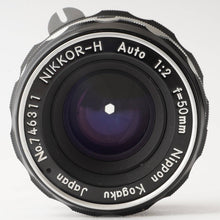 Load image into Gallery viewer, Nikon Nippon Kogaku Non-Ai NIKKOR-H Auto 50mm f/2