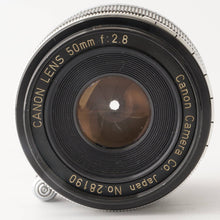 画像をギャラリービューアに読み込む, キヤノン Canon 50mm F2.8 ライカ L39 マウント