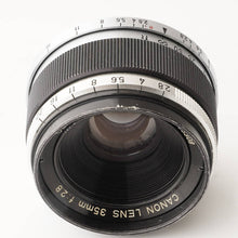 画像をギャラリービューアに読み込む, キヤノン Canon 35mm F2.8 ライカ L39 マウント