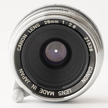 画像をギャラリービューアに読み込む, キヤノン Canon 28mm F2.8 ライカ L39 マウント