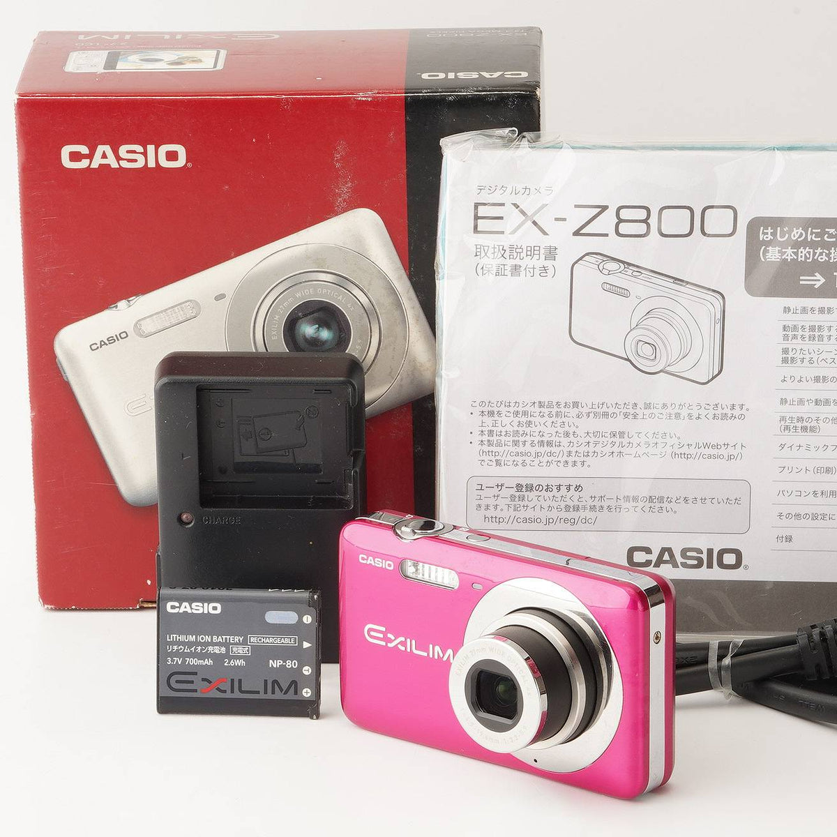 カシオ Casio EXILIM EX-Z800 チェリーピンク 4倍 光学ズーム 【公式通販】