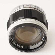 画像をギャラリービューアに読み込む, キヤノン Canon 50mm F1.4 ライカ L39 マウント