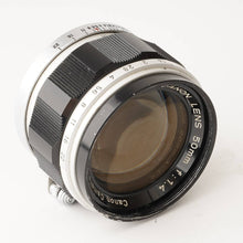 画像をギャラリービューアに読み込む, キヤノン Canon 50mm F1.4 ライカ L39 マウント