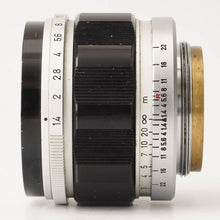 画像をギャラリービューアに読み込む, キヤノン Canon 50mm F1.4 ライカ L39 マウント