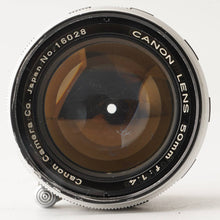 画像をギャラリービューアに読み込む, キヤノン Canon 50mm F1.4 ライカ L39 マウント