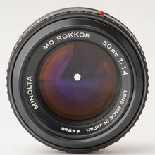 画像をギャラリービューアに読み込む, ミノルタ Minolta MD Rokkor 50mm F1.4