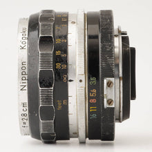 画像をギャラリービューアに読み込む, ニコン Nikon Nippon Kogaku 非Ai NIKKOR-H Auto 28mm F3.5