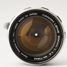 画像をギャラリービューアに読み込む, キヤノン Canon 50mm F1.4 ライカ L39 マウント