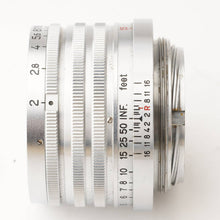 画像をギャラリービューアに読み込む, ニコン Nikon Nippon Kogaku NIKKOR H C 5cm 50mm F2 ライカ L39マウント