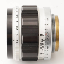 画像をギャラリービューアに読み込む, キヤノン Canon 50mm F1.4 ライカ L39 マウント