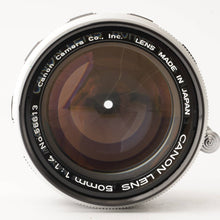 画像をギャラリービューアに読み込む, キヤノン Canon 50mm F1.4 ライカ L39 マウント