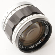 画像をギャラリービューアに読み込む, キヤノン Canon 50mm F1.4 ライカ L39 マウント