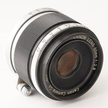 画像をギャラリービューアに読み込む, キヤノン Canon 50mm F2.8 ライカ L39 マウント