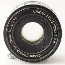 画像をギャラリービューアに読み込む, キヤノン Canon 50mm F2.8 ライカ L39 マウント