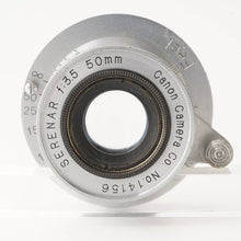 画像をギャラリービューアに読み込む, キヤノン Canon セレナー Serenar 50mm F3.5 沈胴 ライカ L39 マウント