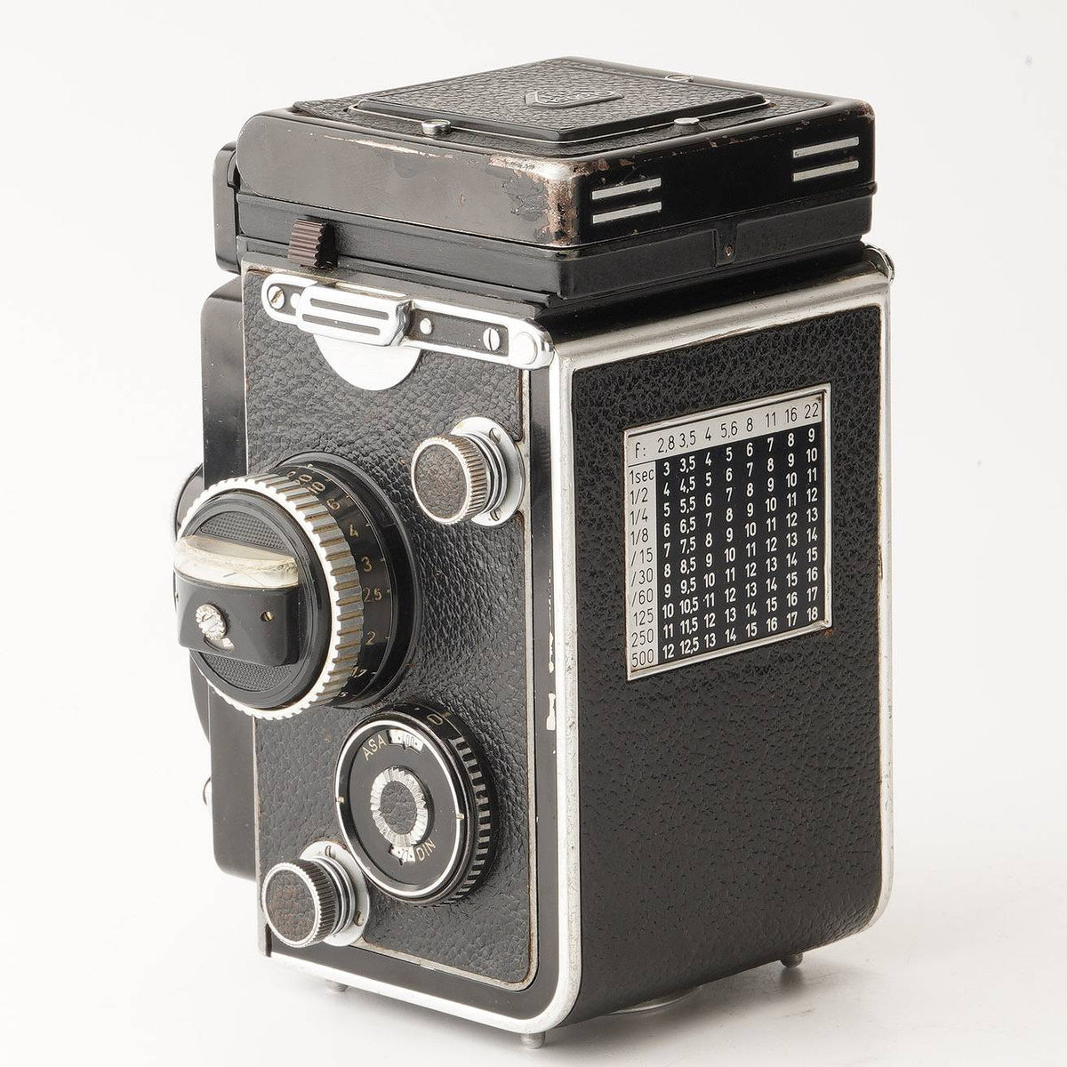 【完動品】二眼レフカメラ Rolleiflex F3.5 75mm Rolleiflexローライ 【美品】Rolleiflex/ローライ 3.5F ホワイト
