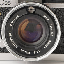 画像をギャラリービューアに読み込む, コニカ Konica C35 FD / HEXANON 38mm F1.8