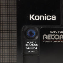 画像をギャラリービューアに読み込む, コニカ Konica Auto Focus Recorder レコーダー ブラック Hexanon 24mm F4