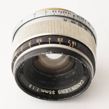 画像をギャラリービューアに読み込む, キヤノン Canon 35mm F1.8 ライカ L39 マウント