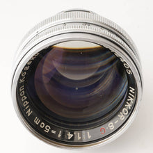 画像をギャラリービューアに読み込む, ニコン Nippon Kogaku Nikkor-S C 50mm F1.4 S マウント