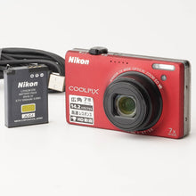 Load image into Gallery viewer, Nikon COOLPIX S6000 Flash Red 7x WIDE OPTICAL ZOOM ED VR