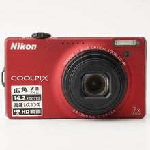 Load image into Gallery viewer, Nikon COOLPIX S6000 Flash Red 7x WIDE OPTICAL ZOOM ED VR