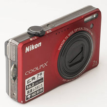Load image into Gallery viewer, Nikon COOLPIX S6000 Flash Red 7x WIDE OPTICAL ZOOM ED VR