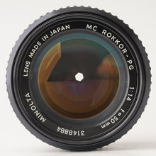 画像をギャラリービューアに読み込む, ミノルタ Minolta MC Rokkor PG 50mm F1.4