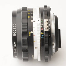 Load image into Gallery viewer, Nikon Ai Converted NIKKOR-H Auto 28mm f/3.5