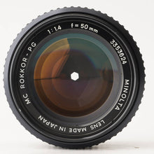 Load image into Gallery viewer, Minolta MC Rokkor PG 50mm f/1.4