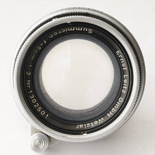 Load image into Gallery viewer, Erunst Leitz GmbH Wetzlar Leica Summicron 50mm f/2 Collapsible barrel L39 LTM