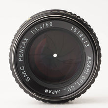 Load image into Gallery viewer, Pentax ASAHI SMC PENTAX 50mm f/1.4 K Mount