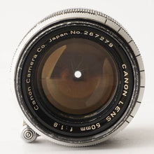 Load image into Gallery viewer, Canon 50mm f/1.8 L39 LTM