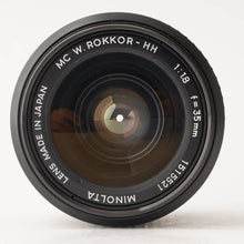 画像をギャラリービューアに読み込む, ミノルタ Minolta MC W.ROKKOR-HH 35mm F1.8