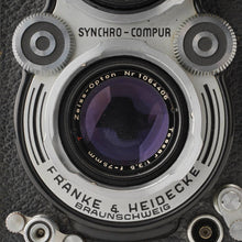 Load image into Gallery viewer, Rollei ROLLEIFLEX 3.5 B Type 1 / Carl Zeiss Tessar T 75mm f/3.5 / Rolleikin 35mm Film Adopter
