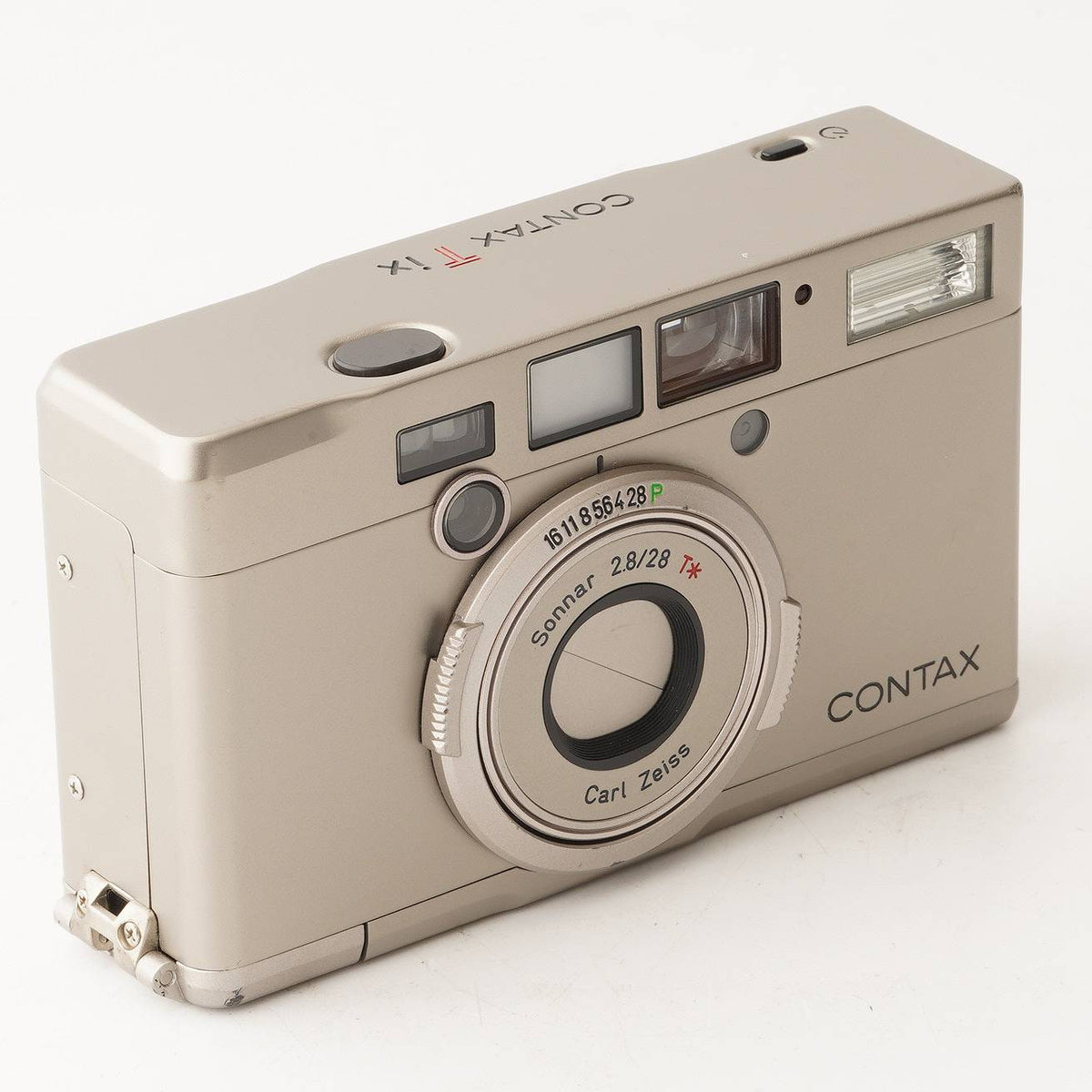 フィルムカメラ CONTAX Tix Carl Zeiss Sonnar 28mm F2.8 CONTAX コンタックス T IX SONNAR 28mm F2.8 T* ケース付 コンパクト