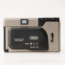 Load image into Gallery viewer, Contax T3 / DATA BACK / Carl Zeiss Sonnar 35mm f/2.8 Silver