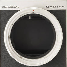 Load image into Gallery viewer, Mamiya Universal Press / MAMIYA-SEKOR 100mm f/3.5 / Focusing Screen Holder Pint Glass