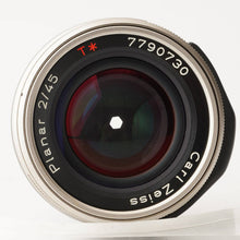 画像をギャラリービューアに読み込む, コンタックス Contax カールツァイス Carl Zeiss Planar 45mm F2 T* G マウント
