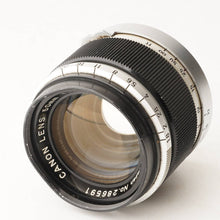 画像をギャラリービューアに読み込む, キヤノン Canon 50mm F1.8 ライカ L39 マウント