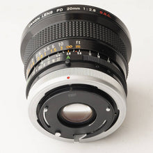 画像をギャラリービューアに読み込む, キヤノン Canon FD 20mm F2.8 S.S.C.