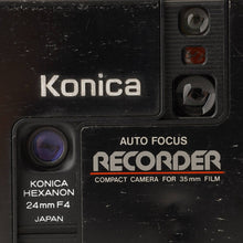 Load image into Gallery viewer, Konica Auto Focus Recorder Black / Hexanon 24mm f/4
