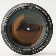画像をギャラリービューアに読み込む, ミノルタ Minolta MC Rokkor 85mm F1.7 MDマウント