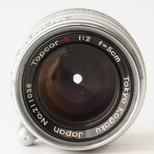 画像をギャラリービューアに読み込む, 東京光学 Tokyo Kogaku Topcor-S 5cm 50mm F2 ライカL39マウント