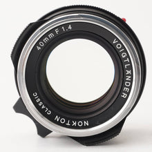 画像をギャラリービューアに読み込む, フォクトレンダー Voigtlander NOKTON classic 40mm F1.4 MC VM ライカ Mマウント