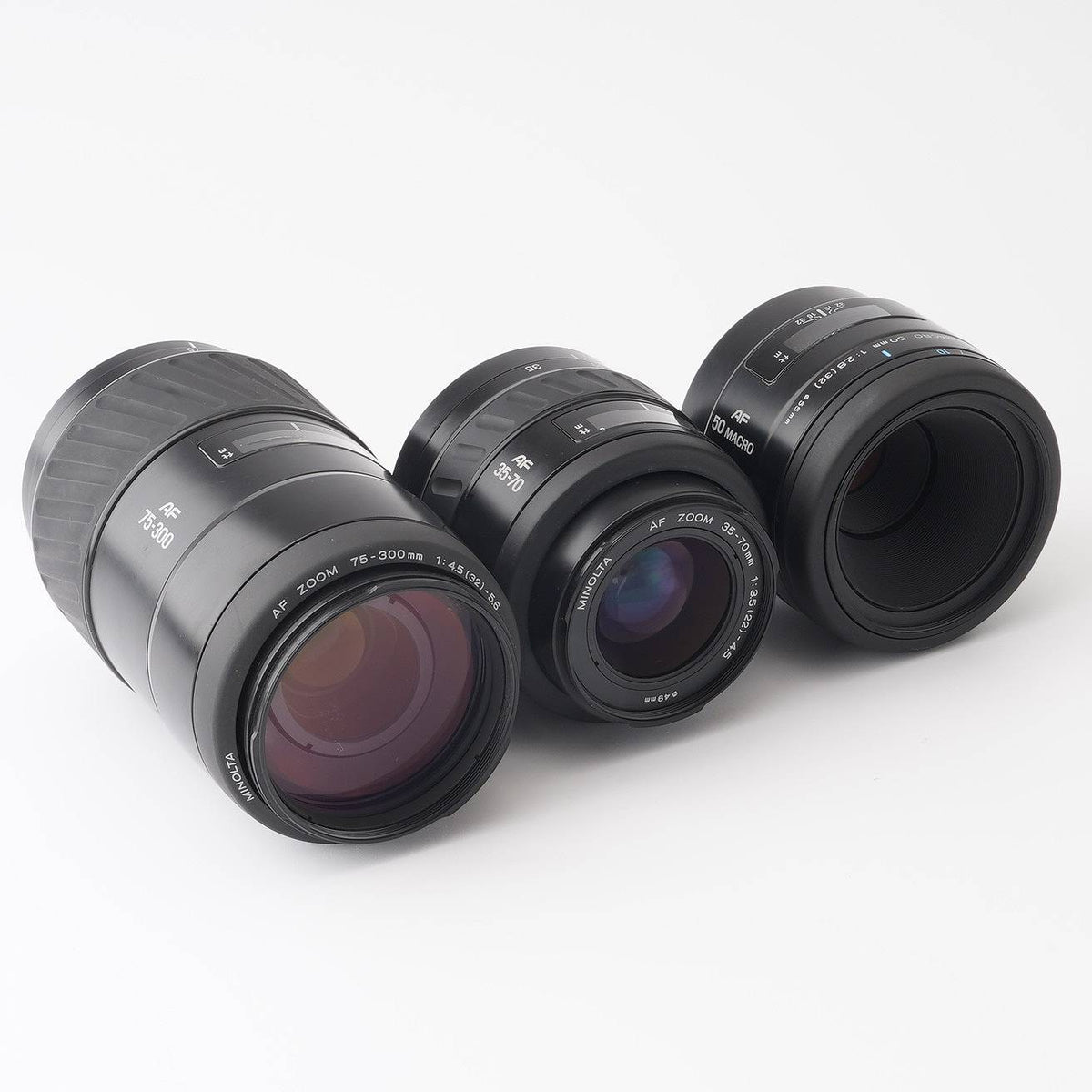 ミノルタ Minolta AF Macro 50mm F2.8 / ZOOM 35-70mm F3.5-4.5 / 75-300mm F4. –  Natural Camera / ナチュラルカメラ