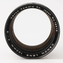 画像をギャラリービューアに読み込む, キヤノン Canon 100mm F2 L39 LTM