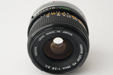 画像をギャラリービューアに読み込む, キヤノン Canon FD 28mm F2.8 S.C.