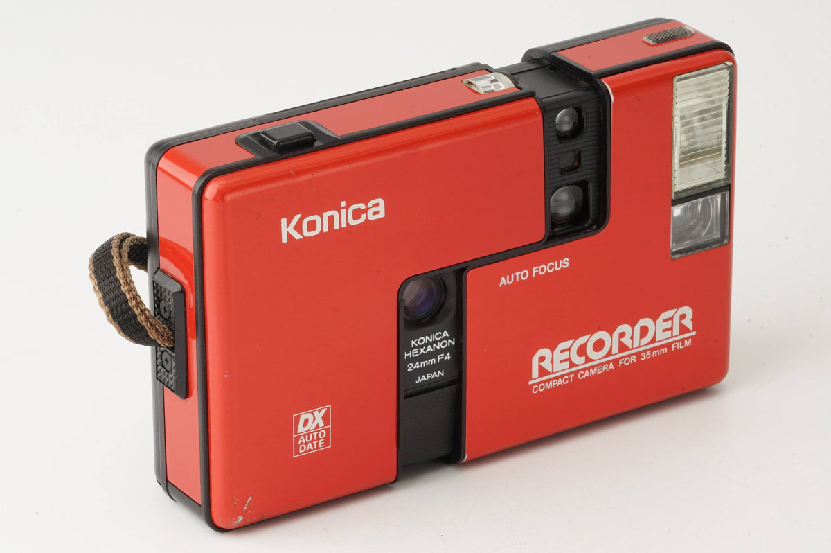 コニカ Konica Recorder レッド 24mm F4 コンパクトカメラ - フィルム 